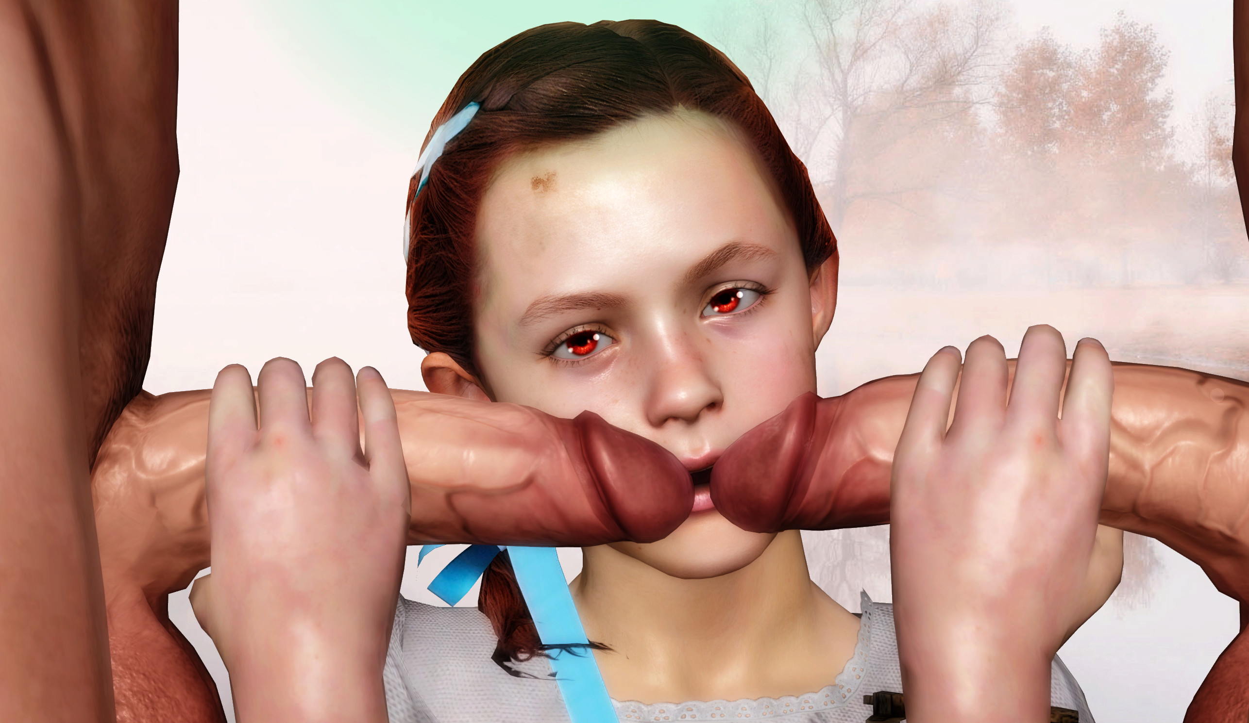 Natalia 18 ans double pénis entre les mains